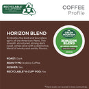 (4 pack) Green Mountain Coffee Roasters, Horizon Blend Coffee by Kevin Costner Dark Roast K-Cup Coffee Pods, 24 Count