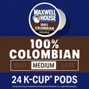 (4 pack) Maxwell House 100% Colombian Medium Roast K-Cup® Coffee Pods, 24 Count Box