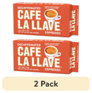 (2 pack) Cafe La Llave Decaf Dark Roast Espresso Ground Cuban Coffee, 8.8 oz -Rich and Bold - Premium Arabica Beans