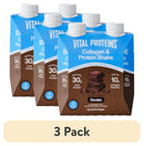(3 pack) Vital Proteins Chocolate Collagen & Protein Shake, 30g Total Protein Including 10g Collagen Peptides, Collagen Support for Hair, Skin, Nails & Joints