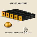 Nespresso Capsules Vertuo, Voltesso, Mild Roast Espresso, 50-Count Espresso Coffee Pods