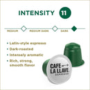 Café La Llave Espresso Aluminum Capsules, Dark Roast, 40ct