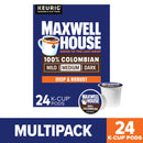 (4 pack) Maxwell House 100% Colombian Medium Roast K-Cup® Coffee Pods, 24 Count Box