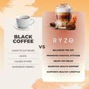 RYZE SUPERFOODS RYZE n Shine Bundle, USDA Organic Mushroom Medium Roast Coffee + Probiotic Coffee Creamer with 6 Adaptogenic Mushrooms for Better Energy, Focus, Digestion, Immunity, 30 + 30 Servings