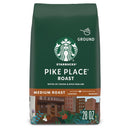 Starbucks Pike Place Roast Medium Roast Ground Coffee 28 oz Bag, 100% Arabica Beans, Smooth Cocoa & Praline Notes