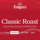 Folgers Classic Roast Instant Coffee 12 oz Jar (6 Pack), Medium Roast Coffee Crystals, Rich Aroma, Smooth Flavor