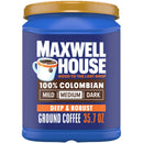 (6 pack) Maxwell House 100% Colombian Ground Coffee, 35.7 oz Canister