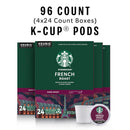 Starbucks French Roast Dark Roast K-Cup Coffee Pods 96 Count, Keurig Compatible, Arabica Coffee, Smoky Caramel Flavor