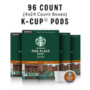 Starbucks Pike Place Roast Medium Roast K-Cup Coffee Pods 96 Count, Keurig Compatible, Arabica Coffee, Smooth Cocoa Notes