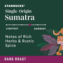 Starbucks Sumatra Dark Roast K-Cup Coffee Pods 96 Count, Keurig Compatible, 100% Arabica Coffee, Rich Herbal Spice Notes