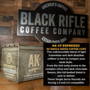 Black Rifle Coffee Company AK Espresso, Medium Roast K Cups, 50 Single Serve Coffee Pods