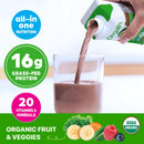 Orgain Organic Nutrition Shake, Grass Fed Protein, Creamy Chocolate Fudge 11oz, 12ct