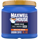 (6 pack) Maxwell House Dark Silk Dark Roast Ground Coffee, 24.5 oz Canister