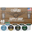 Black Rifle Coffee Company Supply Drop Variety Pack (48 Count of K Cups) - Silencer Smooth, AK Espresso, Just Black, & BeyondBlack KCup Pods - K Cups Coffee Variety Pack