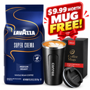 Lavazza Super Crema Whole Bean Coffee, Medium Espresso Roast, 2.2 lb Bag