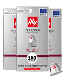 Illy Espresso Coffee Pods for Original Machines, Intenso Lungo Roast, Cocoa Notes, 10 Ct (Pack of 10)