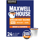 (4 pack) Maxwell House 100% Colombian Medium Roast K-Cup® Coffee Pods, 24 Count Box