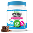 Orgain Organic Vegan 21g Protein Powder + 50 Superfoods, Plant Based, Chocolate 1.12lb