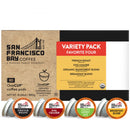San Francisco Bay Coffee Organic Variety Pack, Keurig Coffee Pods, 80 Ct