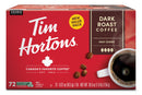 Tim Hortons Dark Roast K-Cup Coffee Pods for Keurig Brewers, Recyclable, 72 Ct