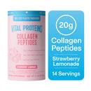 Vital Proteins Grass-Fed Collagen Peptides Powder Joint Supplement for Hair, Skin, and Nails, Strawberry Lemonade, 11.34 oz