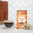 Four Sigmatic Focus Coffee Pods Compatible with Nespresso Original | Organic Medium Roast Espresso with Added Focus | Mushroom Coffee Enhanced with Lion's Mane | Medium Roast 10ct