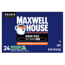 (4 pack) Maxwell House Dark Silk Dark Roast Keurig K-Cup Coffee Pods, 24 Count Box