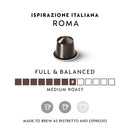 Nespresso Capsules OriginalLine, Roma, Medium Roast Espresso, 50-Count Espresso Coffee Pods
