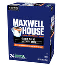 (4 pack) Maxwell House Dark Silk Dark Roast Keurig K-Cup Coffee Pods, 24 Count Box