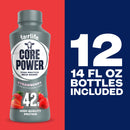 Core Power High Protein Shake, Strawberry, 42g Bottle, 14oz, 12 Pack