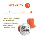 Café La Llave Decaf Espresso Aluminum Capsules, Dark Roast, 80ct