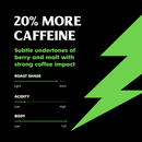 Death Wish Coffee Co., Power Surge, Higher Caffeine, Organic and Fair Trade™, Single Serve Coffee Pods, Medium Dark Roast, 18 Count