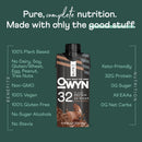 OWYN Pro Elite Plant Based Protein Shake, Nutrition Drink, Chocolate, 32g Protein, 11.15 oz, 12 Pack