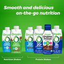 Orgain Organic Nutrition Shake, Grass Fed Protein, Creamy Chocolate Fudge 11oz, 12ct