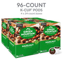 (4 pack) Green Mountain Coffee Hazelnut Flavored K-Cup Pods, Light Roast, 24 Count for Keurig Brewers