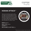 (4 pack) Black Rifle Coffee Company Kodiak Attack K Cups Pods, Medium Roast, 22 Ct